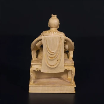 10cm Nezha Cimișir Sculptura Decor Mareșal al Altarul Central Feng Shui din Lemn Statuie a Treia Lotus Prințul Decor Acasă