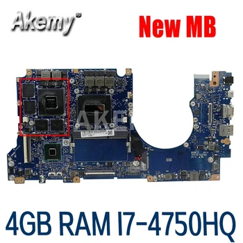 Akemy G501JW Placa de baza pentru ASUS N501JW UX501JW UX501J UX501J N501J G501J N501JW Laptop Placa de baza 4 GB RAM, I7-4750HQ GTX960M
