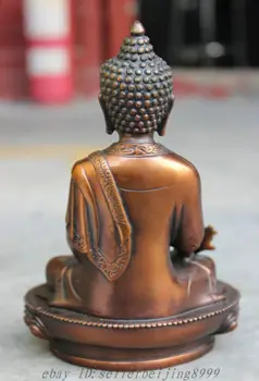 Cupru decor din Alama Chineză Statuie ridicata fabrica Tibetul Budist Pur Bronz Budist Joss Lotus Shakyamuni Buddha Statuie