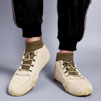 De Iarnă pentru bărbați Adidași de Moda Om Pantofi Casual din Piele Handmade Vintage Barbati Pantofi Casual Mocasini Șofer de sex Masculin Încălțăminte