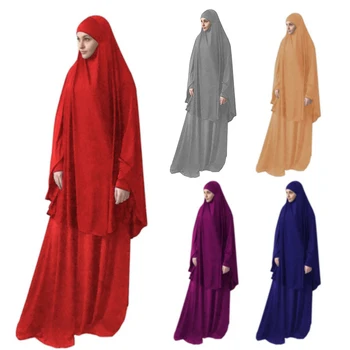 Formal Rugăciune Musulmană Îmbrăcăminte Femei Hijab Rochie Set Haine Islamice Eid Turcia Namaz Timp de Rugăciune Musulman ansambluri Jurken Abaya