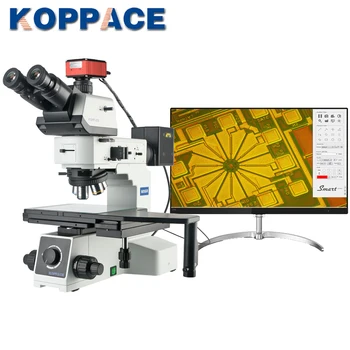 KOPPACE 50X-500X Trinocular Luminoase și Întunecate Domeniul Metalurgic Microscop 4K HD Măsurare Camera 6 inch Mare Platforma