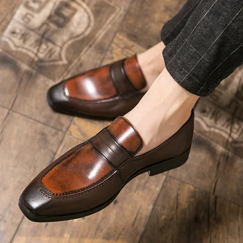 Mens Pantofi Rochie Maro-Pantofi Oxford Brogue pentru Barbati Birou de Afaceri Mens Pantofi eleganți