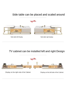 Sticlă de masă de ceai TV cabinet combinație living platformă modernă, simplă casă mică Italian rock bord podea cabinet