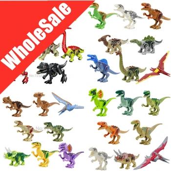 Vânzarea în vrac 80buc Lumea Jurassic Dinozaur Set de Animale Velociraptor Brachiosaurus Stegosaurus Blocuri Seturi de Jucarii Model